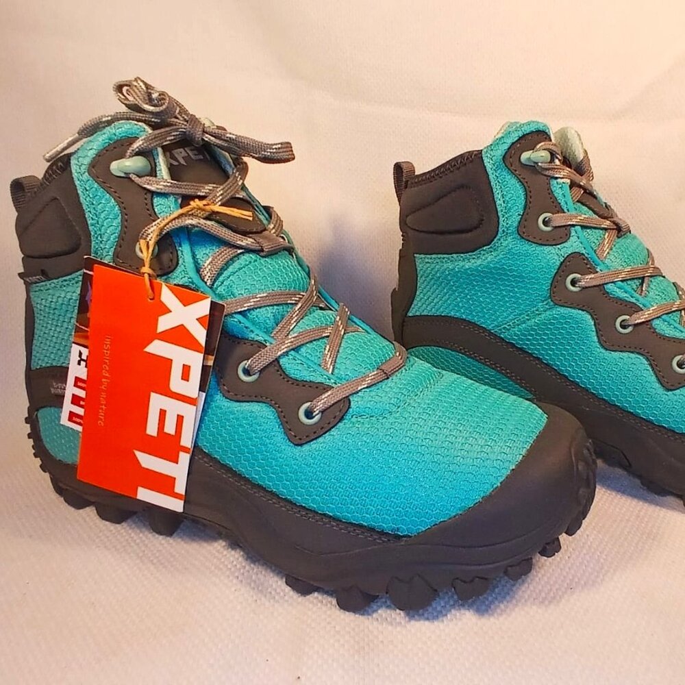 XPETI Dimo Mid Waterproof Hiking Boot Non Slip Sz 11 Sky Blue/Gray